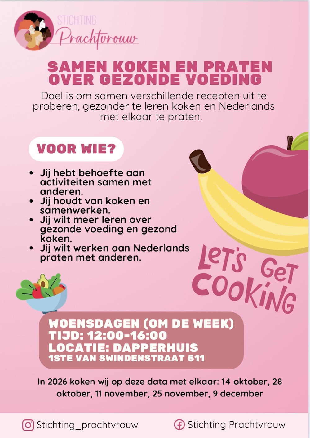Koken en praten over gezonde voeding